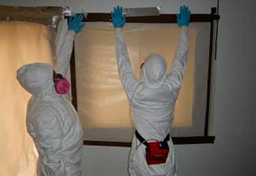Area air sampling at an abatement and LBP abatement by a Certified Industrial hygienist (CIH) in Okinawa, Japan