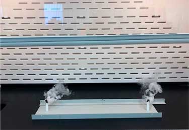Certification of a fume hood in Okinawa, Japan by a Certified Industrial Hygienist (CIH)