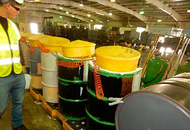 HazWaste accumulation point in Okinawa, Japan