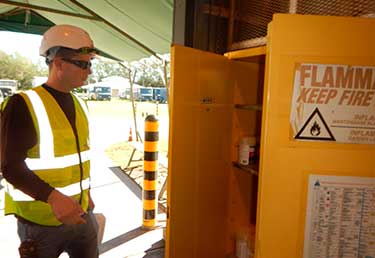 HazWaste container in Okinawa, Japan