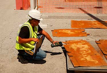 Certified Industrial Hygienist (CIH) measuring VOC levels in Okinawa, Japan